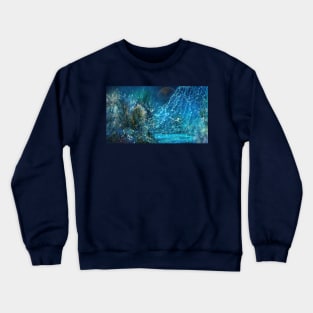 Waterdrops in blue Crewneck Sweatshirt